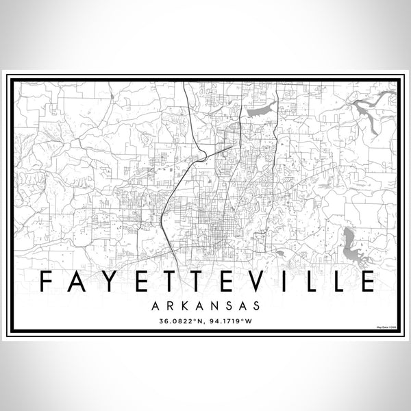 Fayetteville - Arkansas Classic Map Print