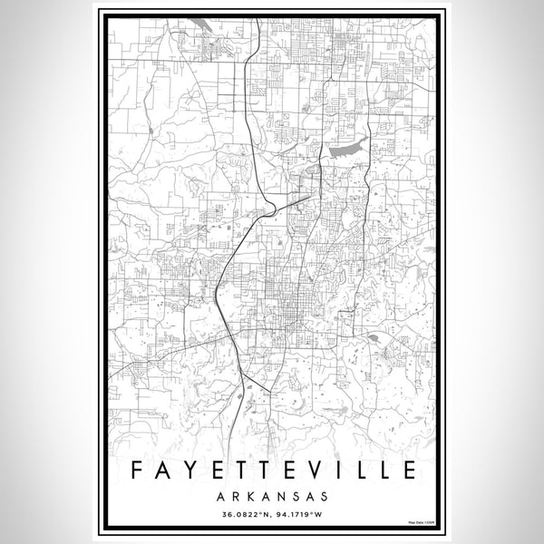Fayetteville - Arkansas Classic Map Print