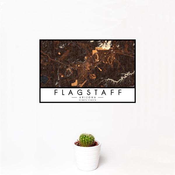 Flagstaff - Arizona Map Print in Ember
