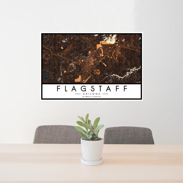 Flagstaff - Arizona Map Print in Ember