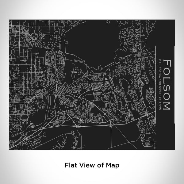 Folsom - California Map Bottle with Bamboo Top in Matte Black