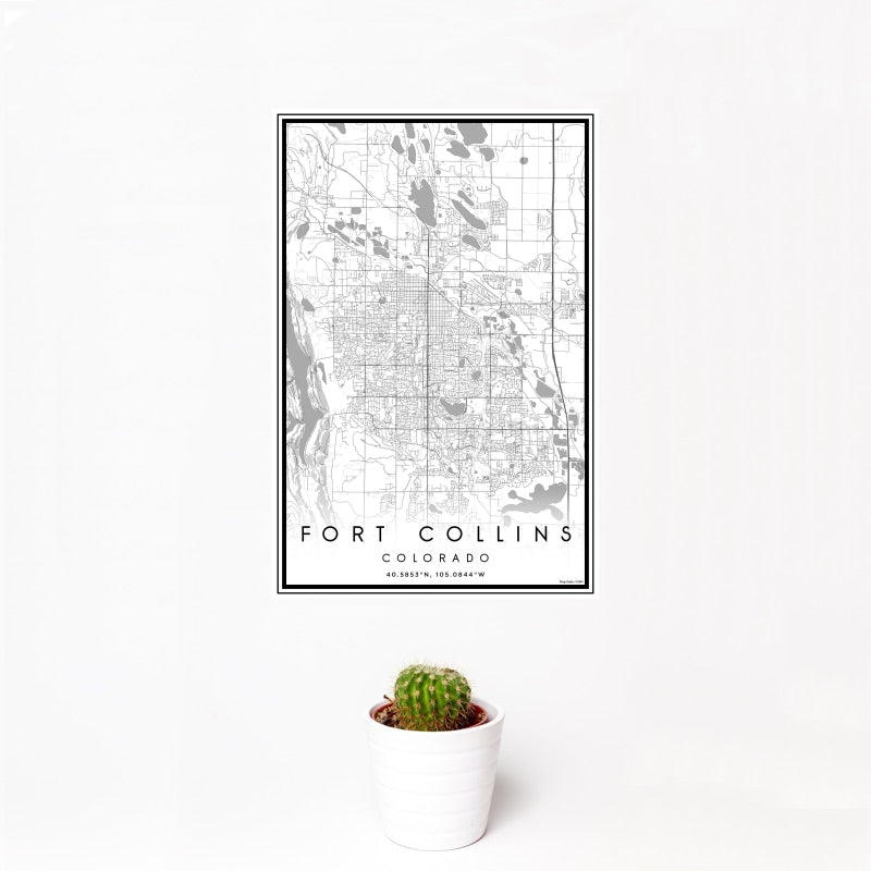 Fort Collins - Colorado Classic Map Print