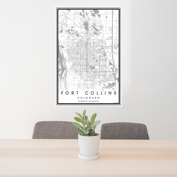 Fort Collins - Colorado Classic Map Print