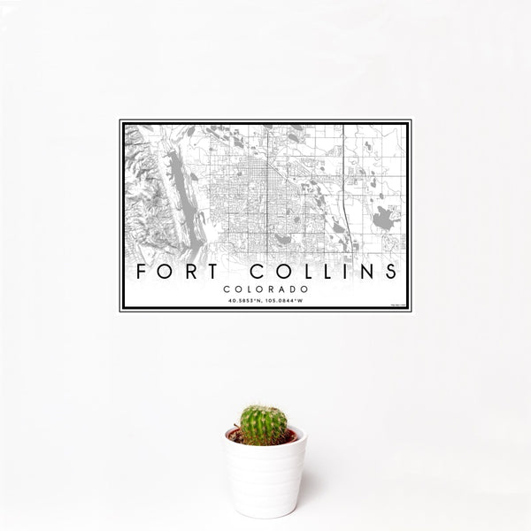 Fort Collins - Colorado Classic Map Print