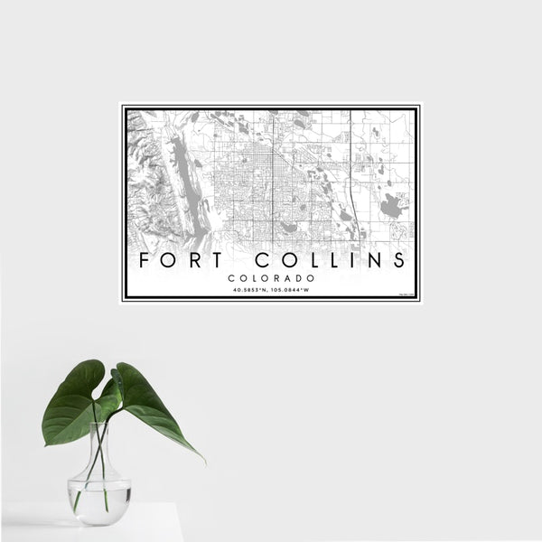 Fort Collins - Colorado Classic Map Print