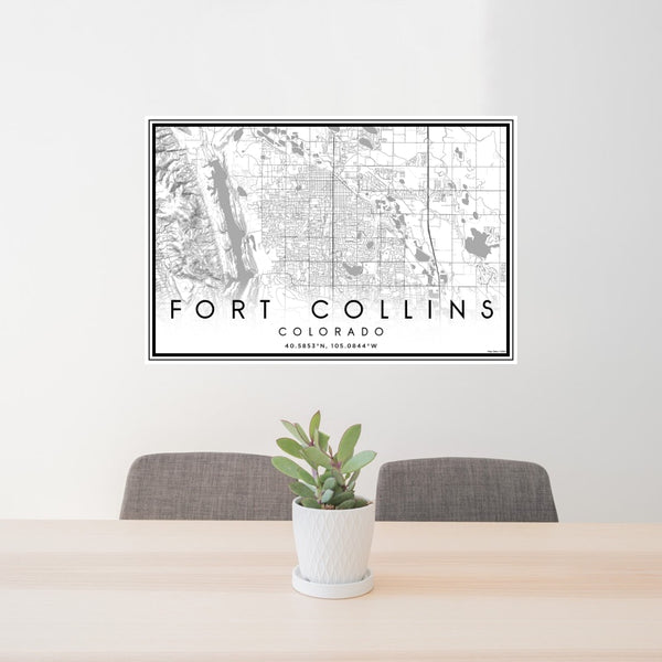 Fort Collins - Colorado Classic Map Print
