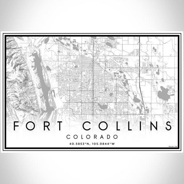 Fort Collins - Colorado Classic Map Print