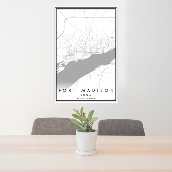 Fort Madison - Iowa Classic Map Print