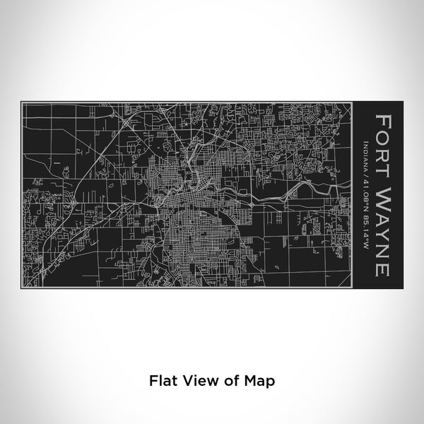 Fort Wayne - Indiana Map Insulated Bottle in Matte Black