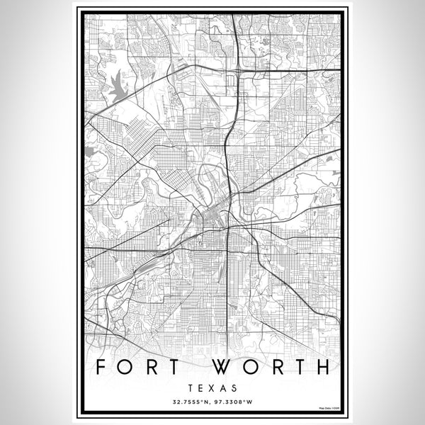 Fort Worth - Texas Classic Map Print