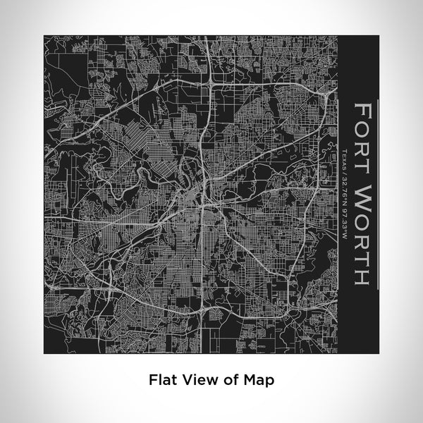 Fort Worth - Texas Map Tumbler in Matte Black