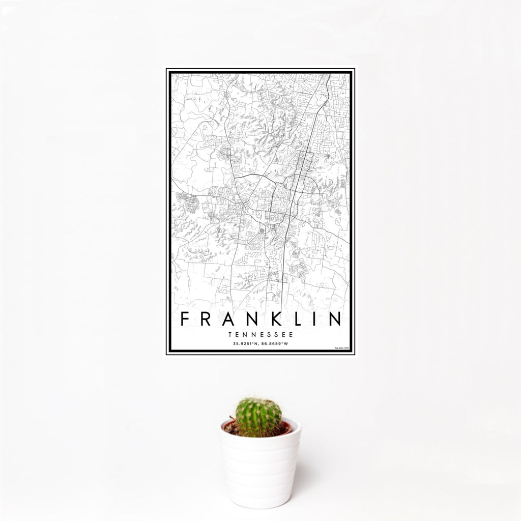 Franklin - Tennessee Classic Map Print