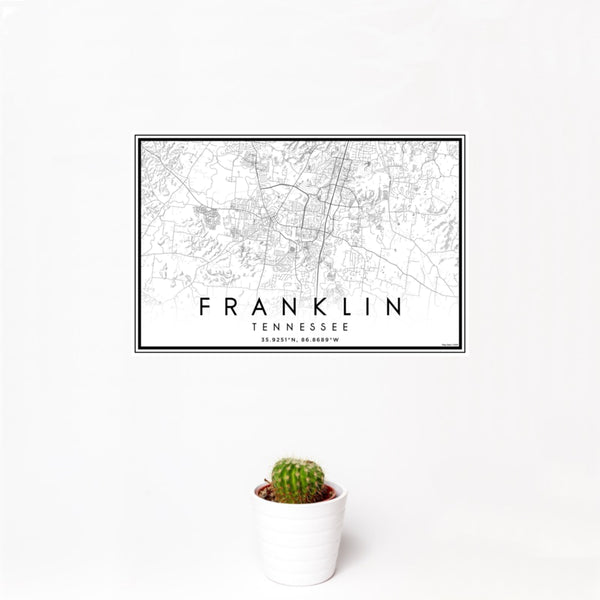 Franklin - Tennessee Classic Map Print