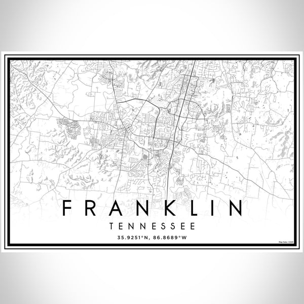Franklin - Tennessee Classic Map Print