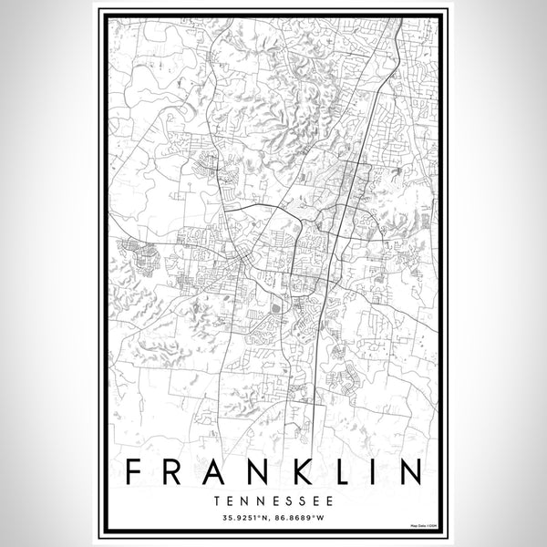 Franklin - Tennessee Classic Map Print