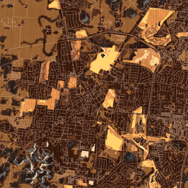Franklin - Tennessee Map Print in Ember
