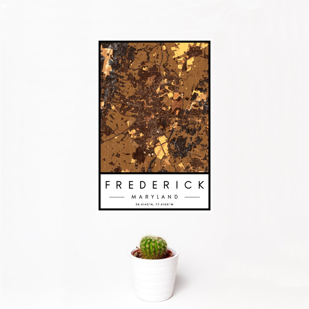 Frederick - Maryland Map Print in Ember