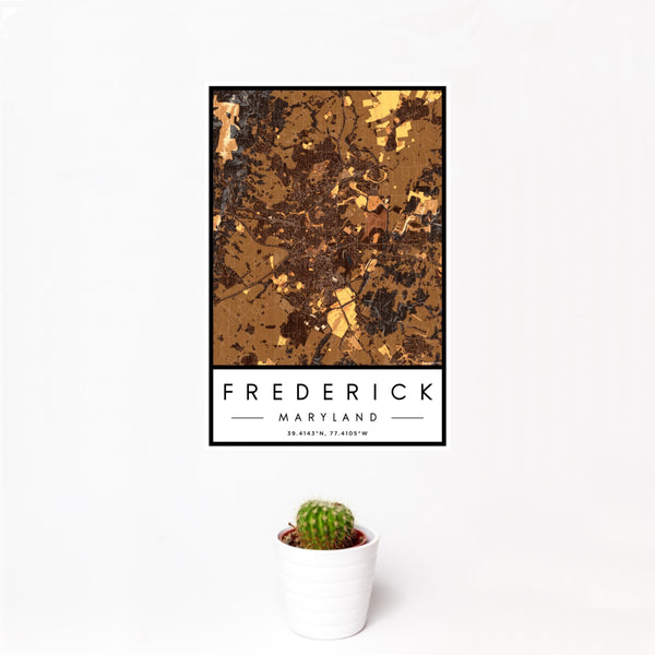 Frederick - Maryland Map Print in Ember