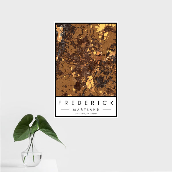 Frederick - Maryland Map Print in Ember