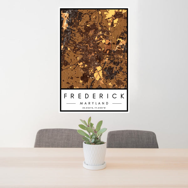 Frederick - Maryland Map Print in Ember