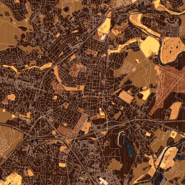 Frederick - Maryland Map Print in Ember