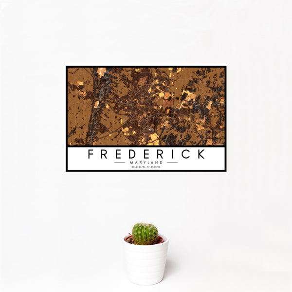 Frederick - Maryland Map Print in Ember