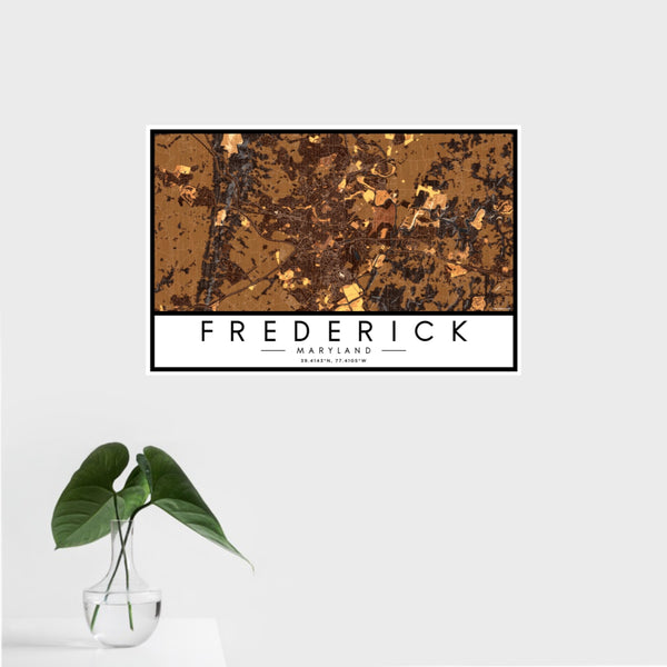 Frederick - Maryland Map Print in Ember
