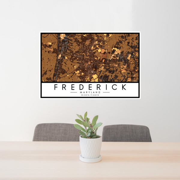 Frederick - Maryland Map Print in Ember