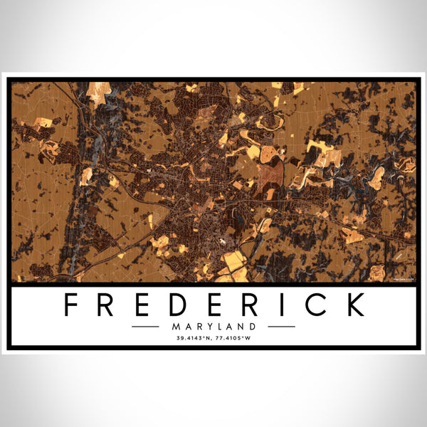 Frederick - Maryland Map Print in Ember