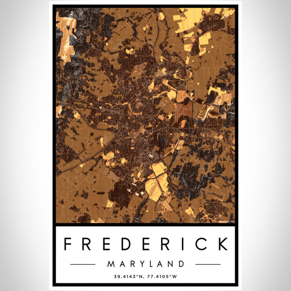 Frederick - Maryland Map Print in Ember