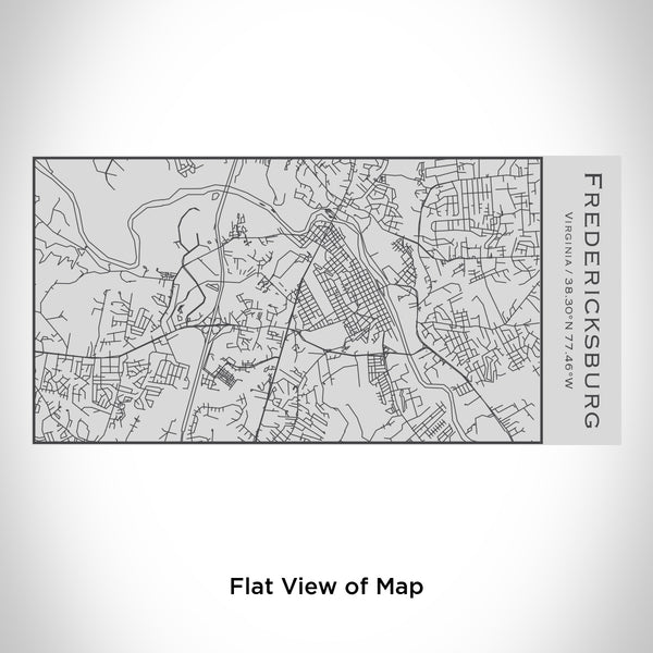 Rendered View of Fredericksburg Virginia Map Engraving on 17oz Stainless Steel Insulated Cola Bottle