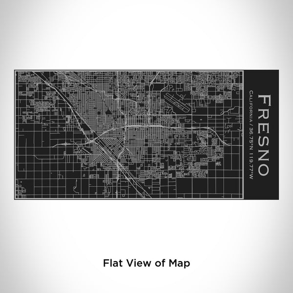 Fresno - California Map Insulated Bottle in Matte Black
