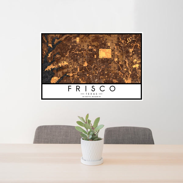 Frisco - Texas Map Print in Ember