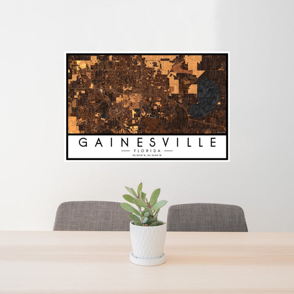 Gainesville - Florida Map Print in Ember