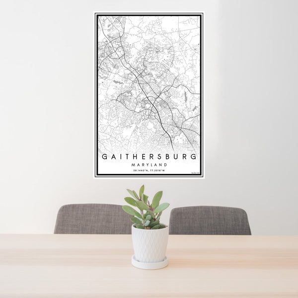 Gaithersburg - Maryland Classic Map Print