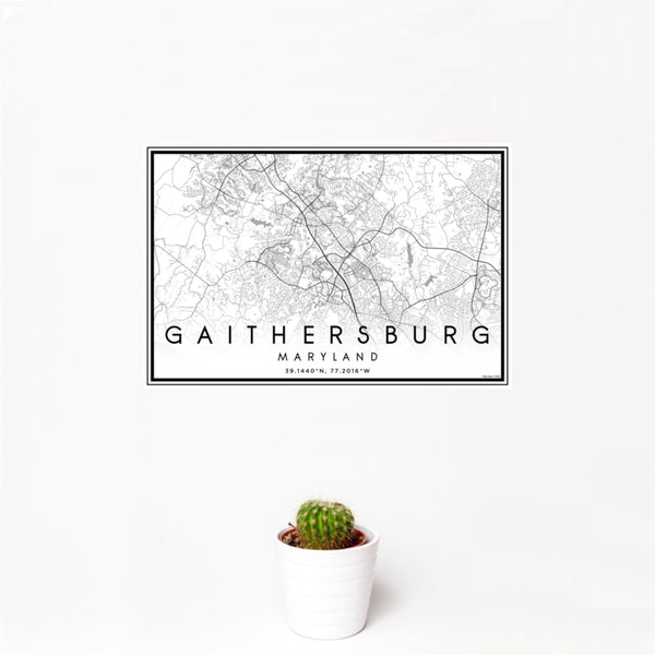 Gaithersburg - Maryland Classic Map Print