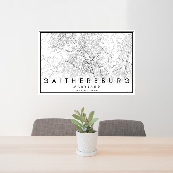 Gaithersburg - Maryland Classic Map Print