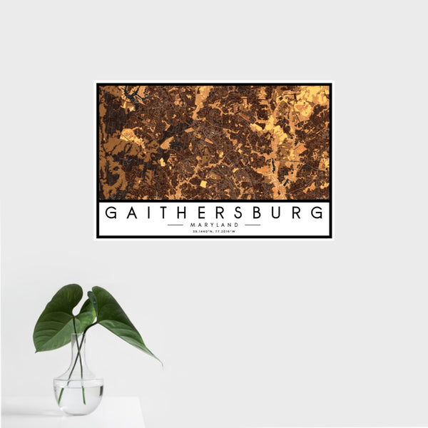 Gaithersburg - Maryland Map Print in Ember