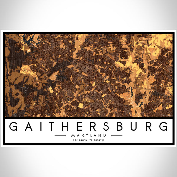 Gaithersburg - Maryland Map Print in Ember
