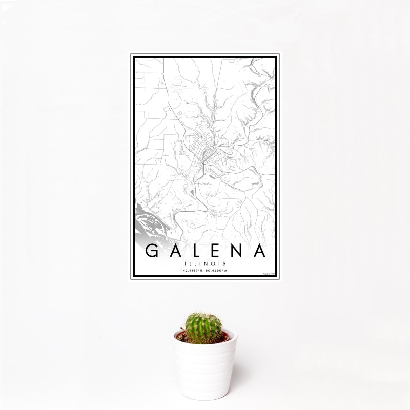 Galena - Illinois Classic Map Print