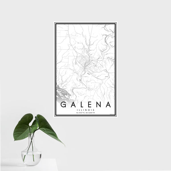 Galena - Illinois Classic Map Print
