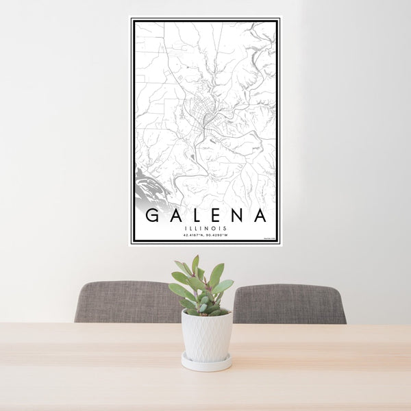 Galena - Illinois Classic Map Print