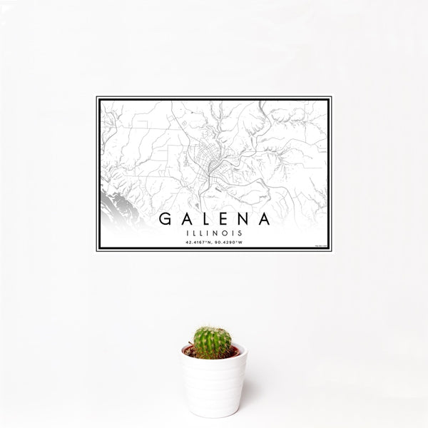 Galena - Illinois Classic Map Print
