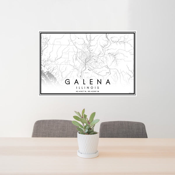 Galena - Illinois Classic Map Print
