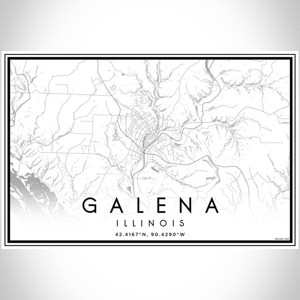 Galena - Illinois Classic Map Print