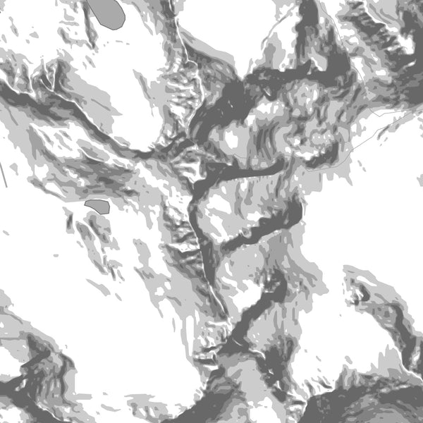 Gannett Peak Wyoming Map Print in Classic Style Zoomed In Close Up Showing Details