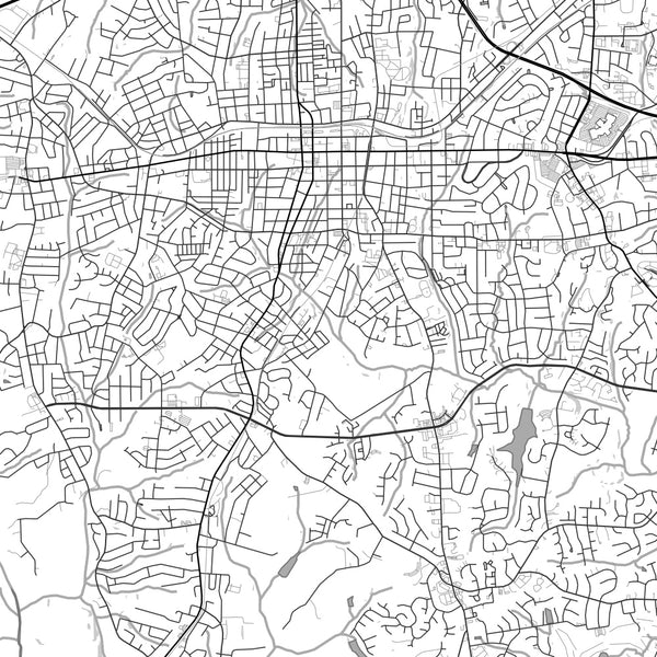 Gastonia - North Carolina Classic Map Print