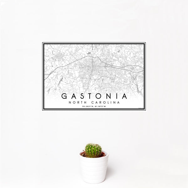 Gastonia - North Carolina Classic Map Print
