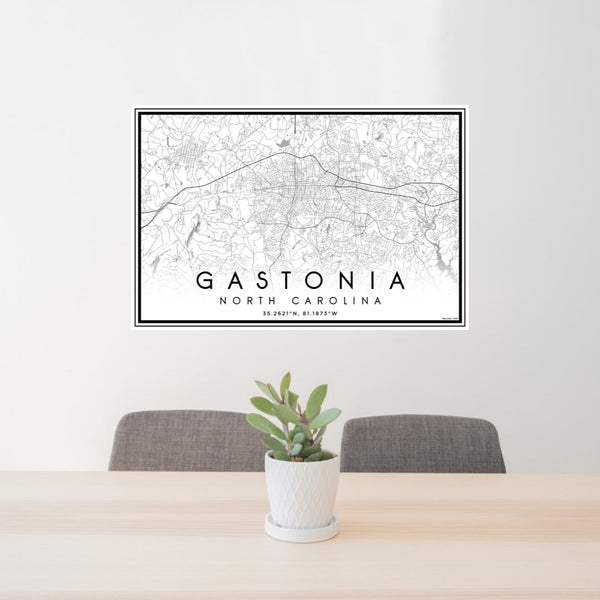 Gastonia - North Carolina Classic Map Print