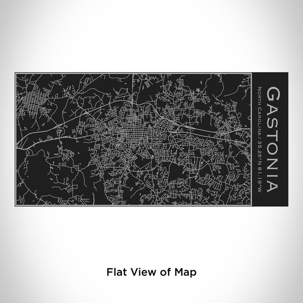 Gastonia - North Carolina Map Insulated Bottle in Matte Black